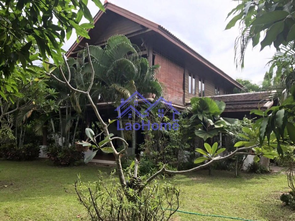 Lao style wooden house 