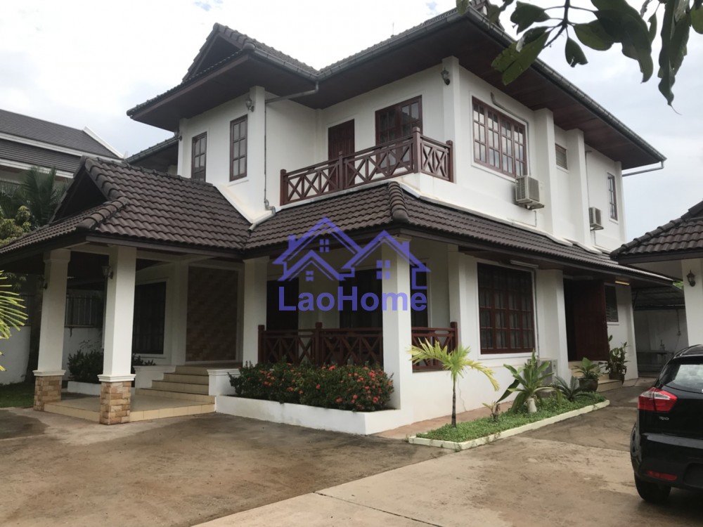 ID: 1109 - House for rent modern lao style with large garden 