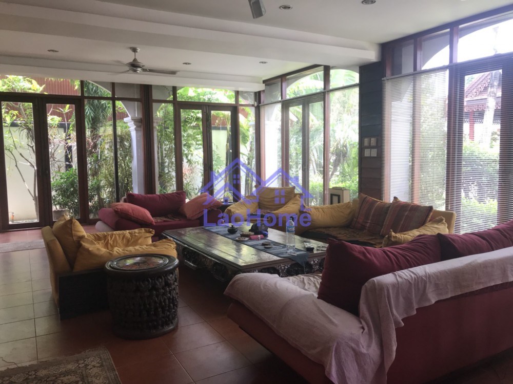 ID: 1141 - Big lao style house for rent with larg garden