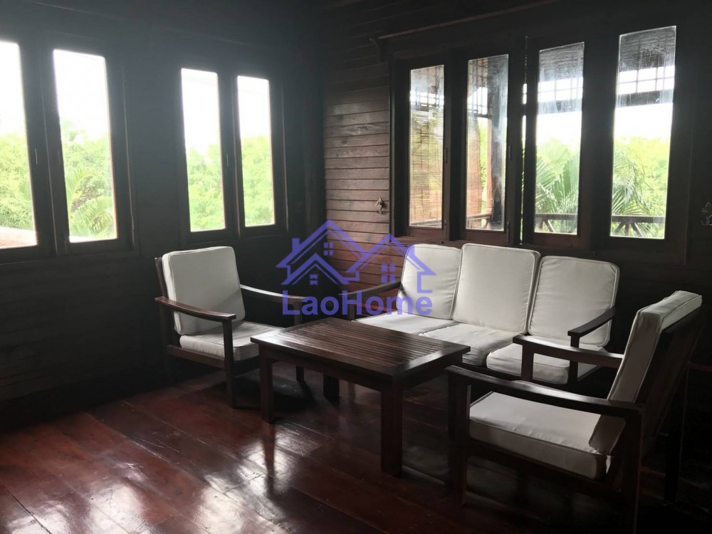 ID: 1195 - House for rent lao style with garden