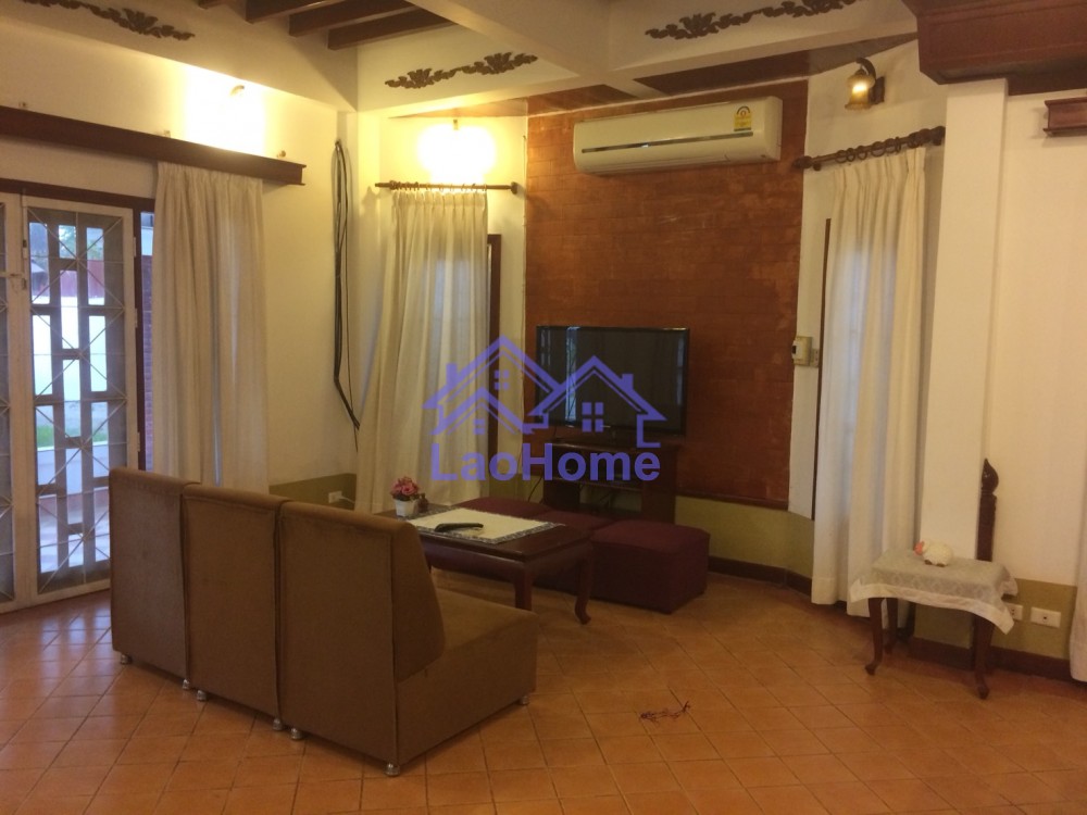 ID: 1207 - House for rent lao style with garden and swimming pool