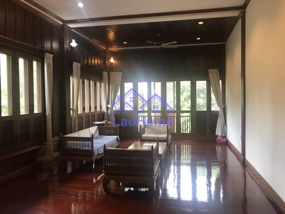 ID: 1219 - House for rent lao style and large garden