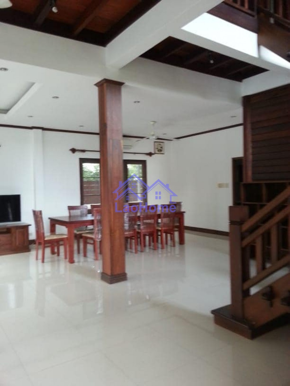 ID: 1221 - House for rent lao style with garden and swimming pool