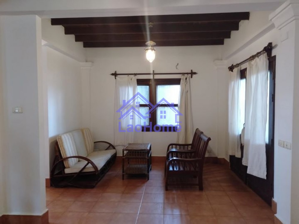 ID: 1235 - house for rent lao style with garden 