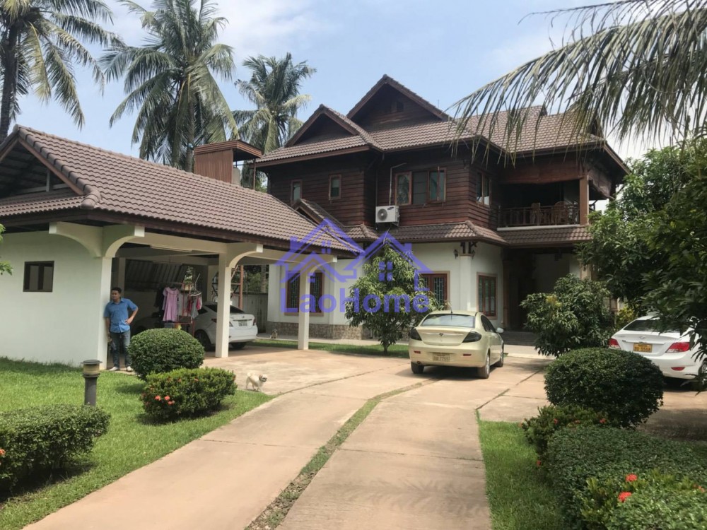 ID: 1238 - House for rent modern lao style with garden 