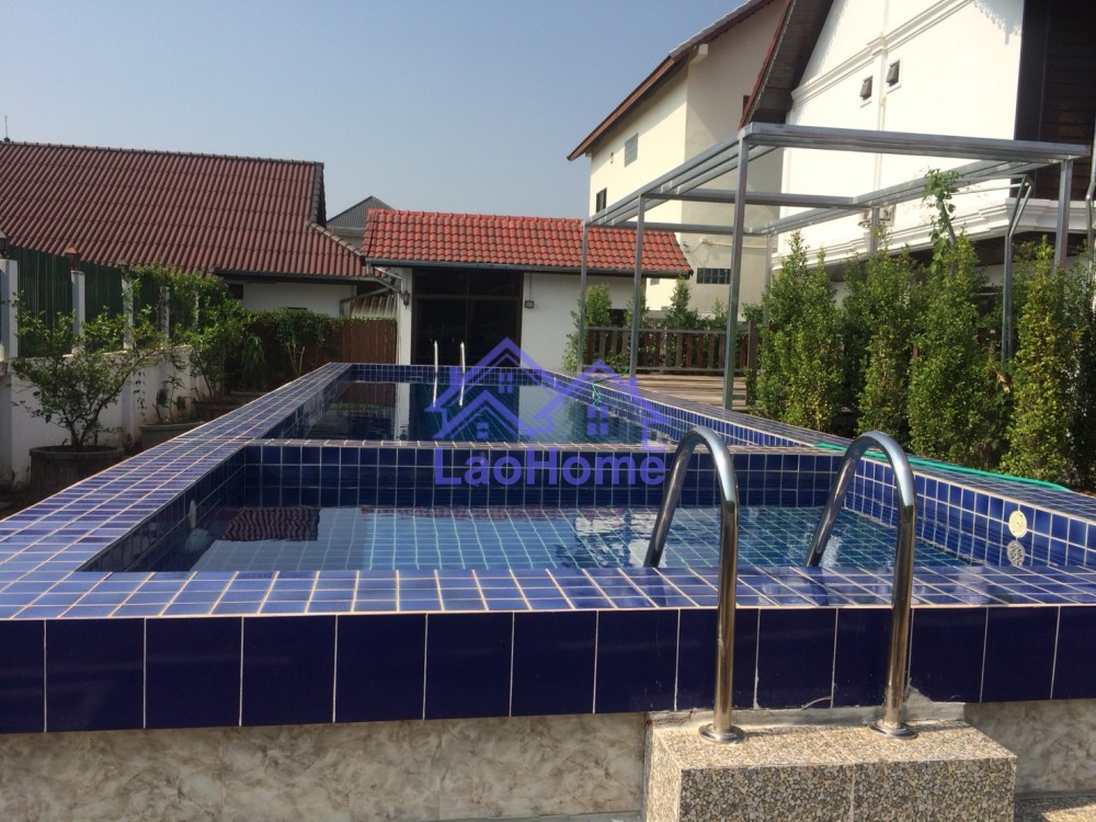 ID: 1242 - House for rent lao style with garden and swimming pool