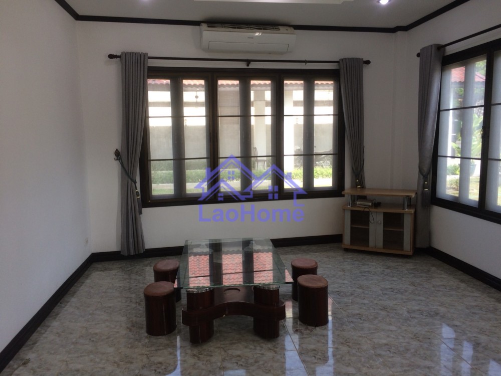 ID: 1242 - House for rent lao style with garden and swimming pool