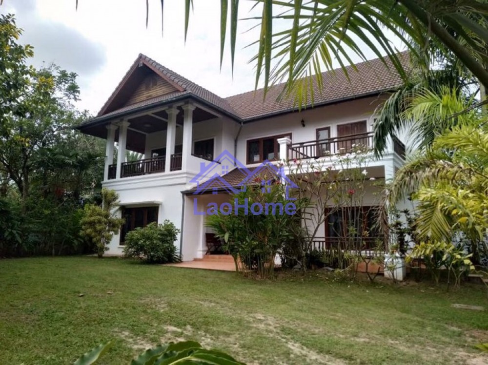 Lao style house for rent with large garden  