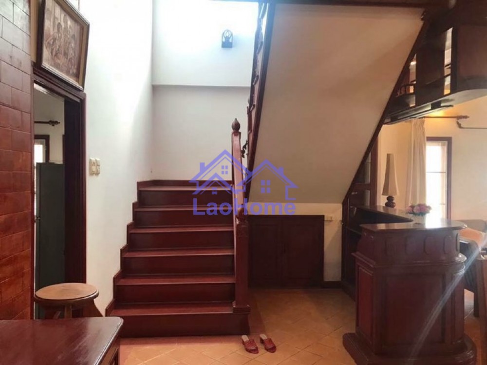 ID: 1292 - House for rent modern lao style with garden 