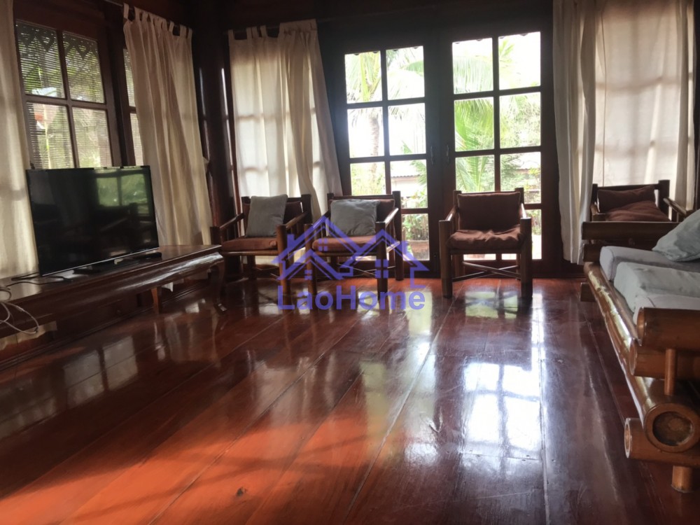 ID: 1305 - Beautiful lao style house for rent with garden 