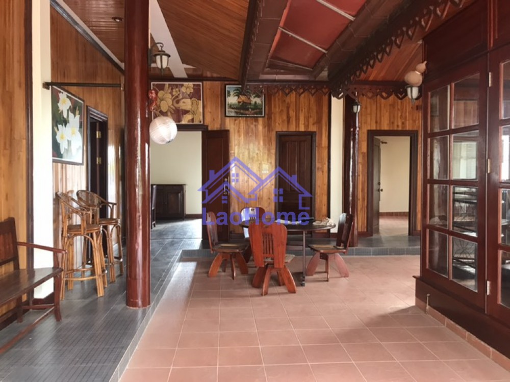 ID: 1305 - Beautiful lao style house for rent with garden 