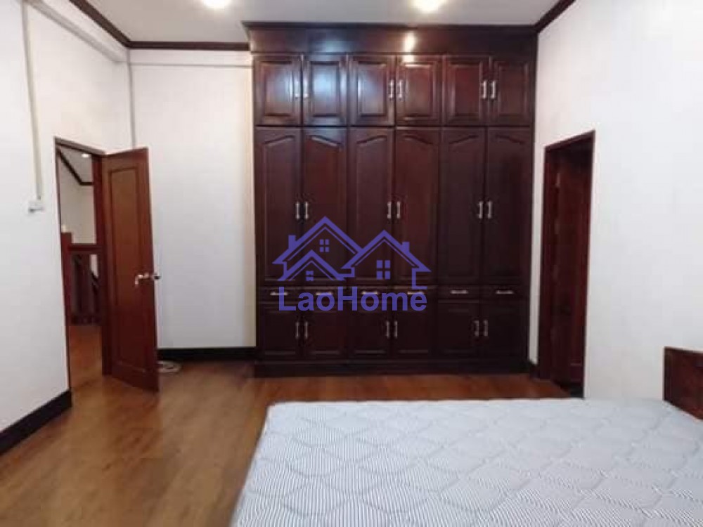 ID: 1306 - House for rent modern lao style with garden 