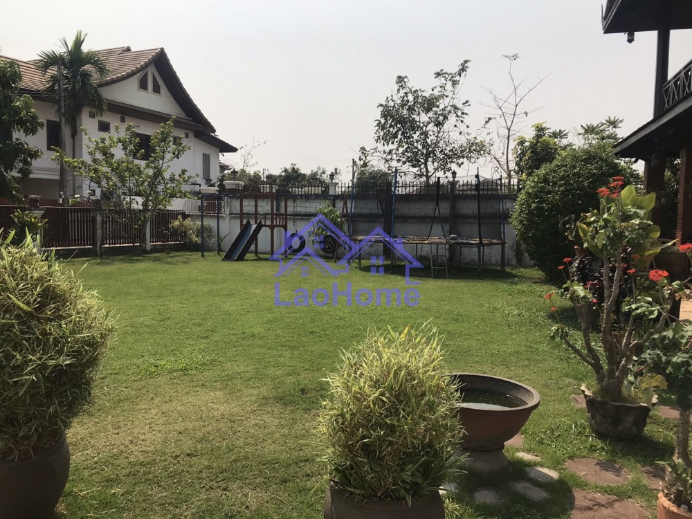 ID: 1345 - Lao style house for rent with large garden   