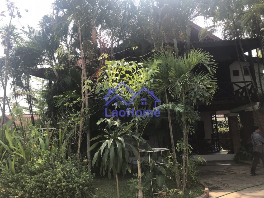 Lao style house for rent with garden  