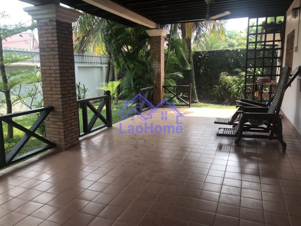 ID: 1350 - Lao style house for rent with garden  