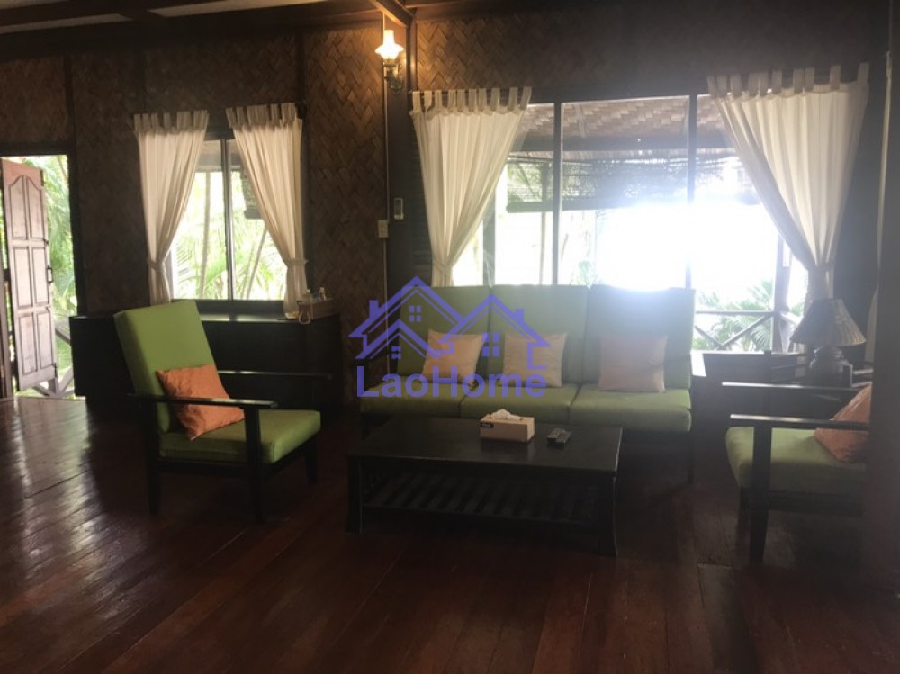 ID: 1350 - Lao style house for rent with garden  