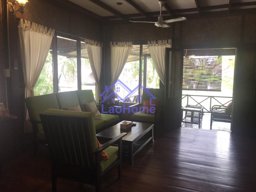 ID: 1350 - Lao style house for rent with garden  