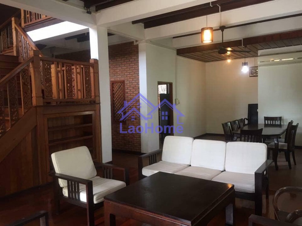 ID: 1367 - Lao style house for rent with garden  