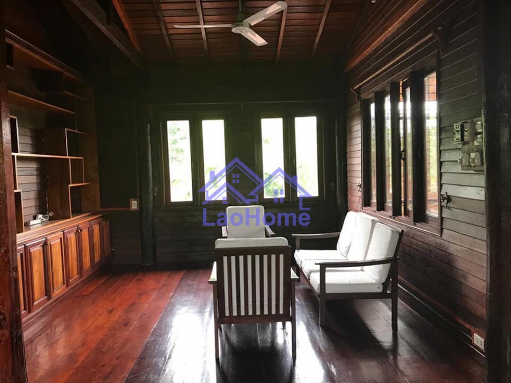 ID: 1384 - Lao style house for rent with garden  