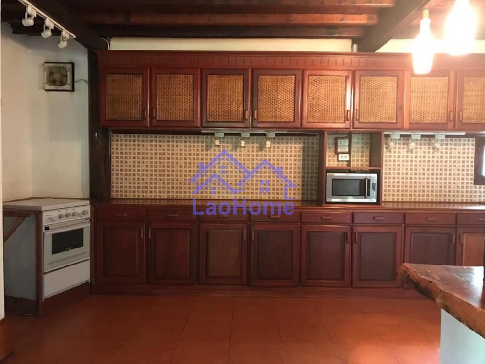 ID: 1384 - Lao style house for rent with garden  