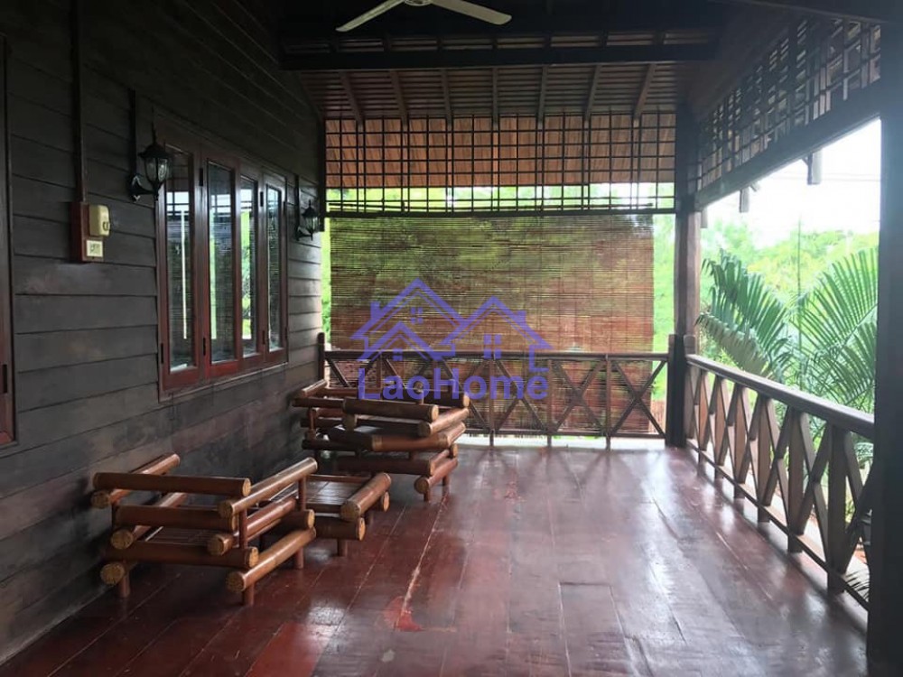 ID: 1384 - Lao style house for rent with garden  