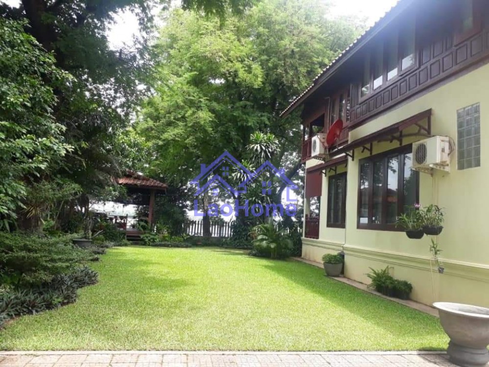 ID: 1392 - Lao style house for rent with garden  