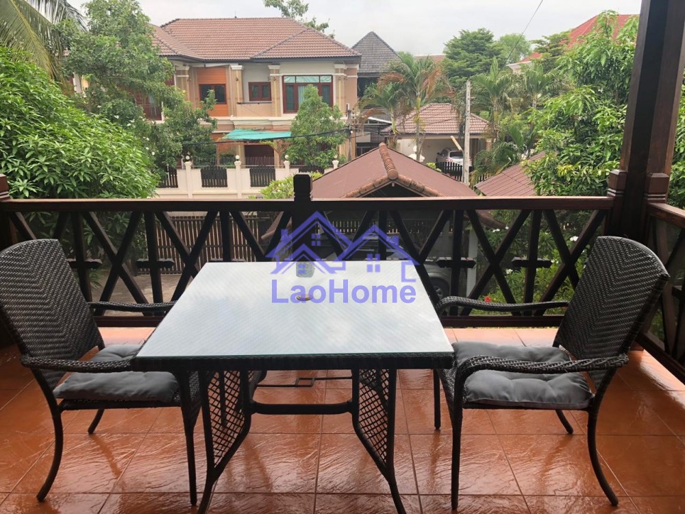 ID: 1410 - House for rent lao style with garden and trees