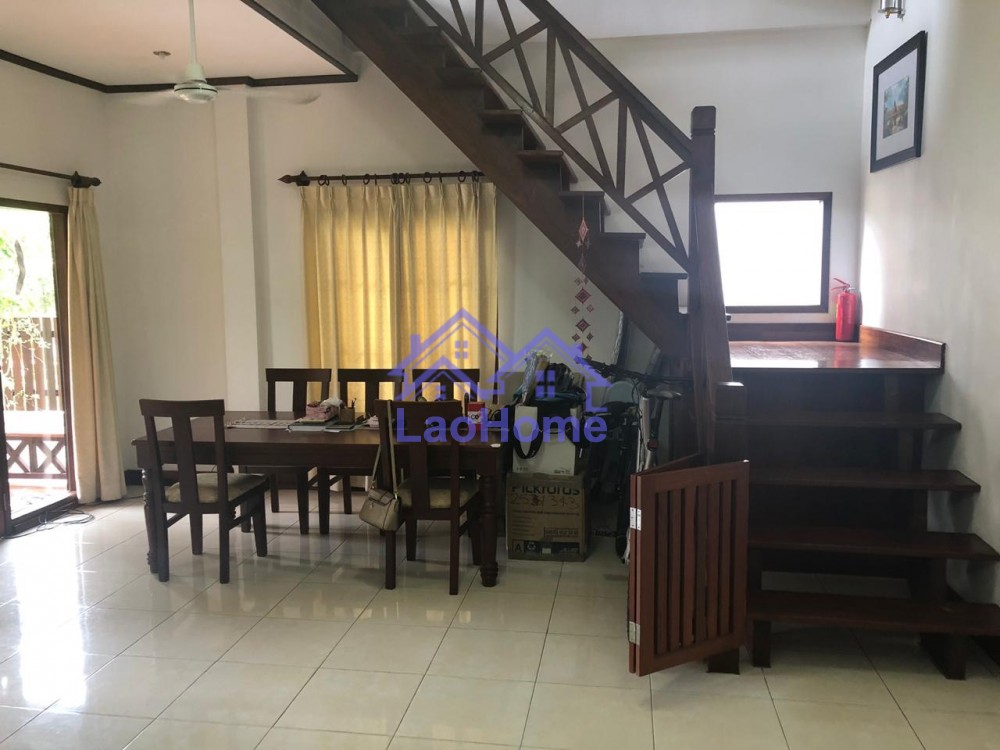 ID: 1410 - House for rent lao style with garden and trees