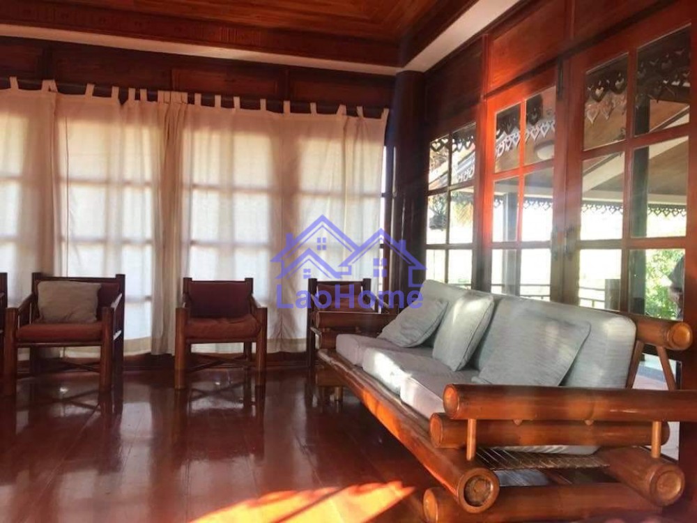 ID: 1433 - Lao style house for rent with garden  