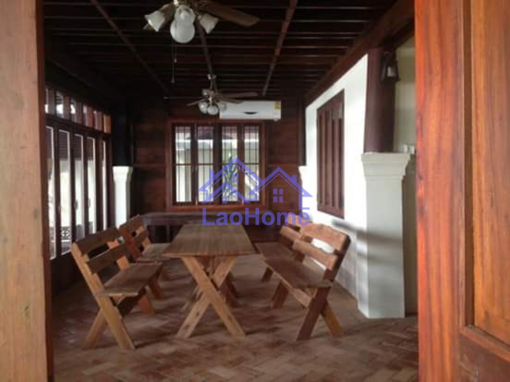 ID: 1434 - Lao style house for rent with garden  