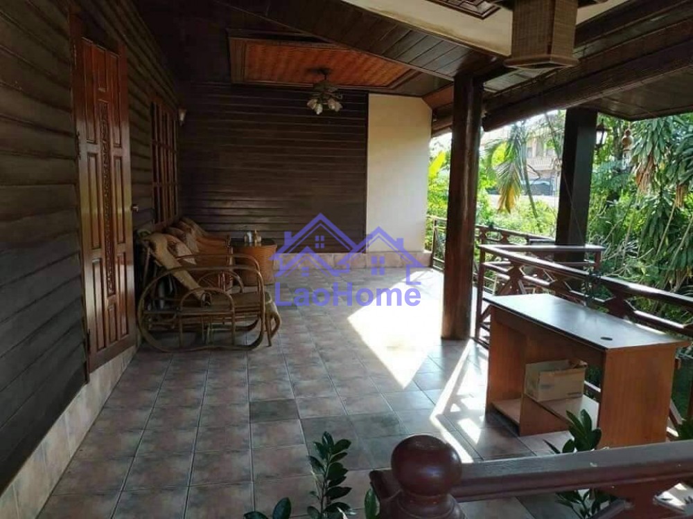 ID: 1438 - Lao style house for rent with garden and trees