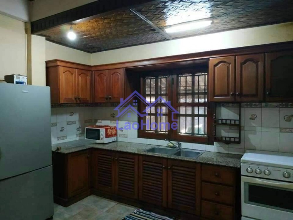 ID: 1438 - Lao style house for rent with garden and trees