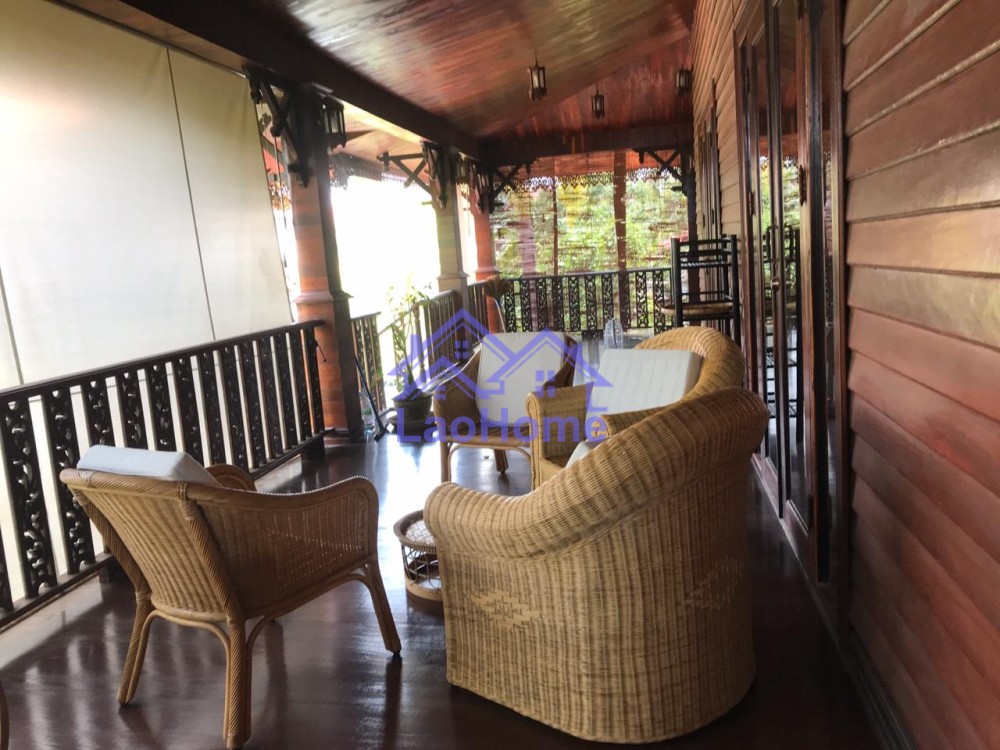 ID: 1455 - Lao style house for rent with garden  