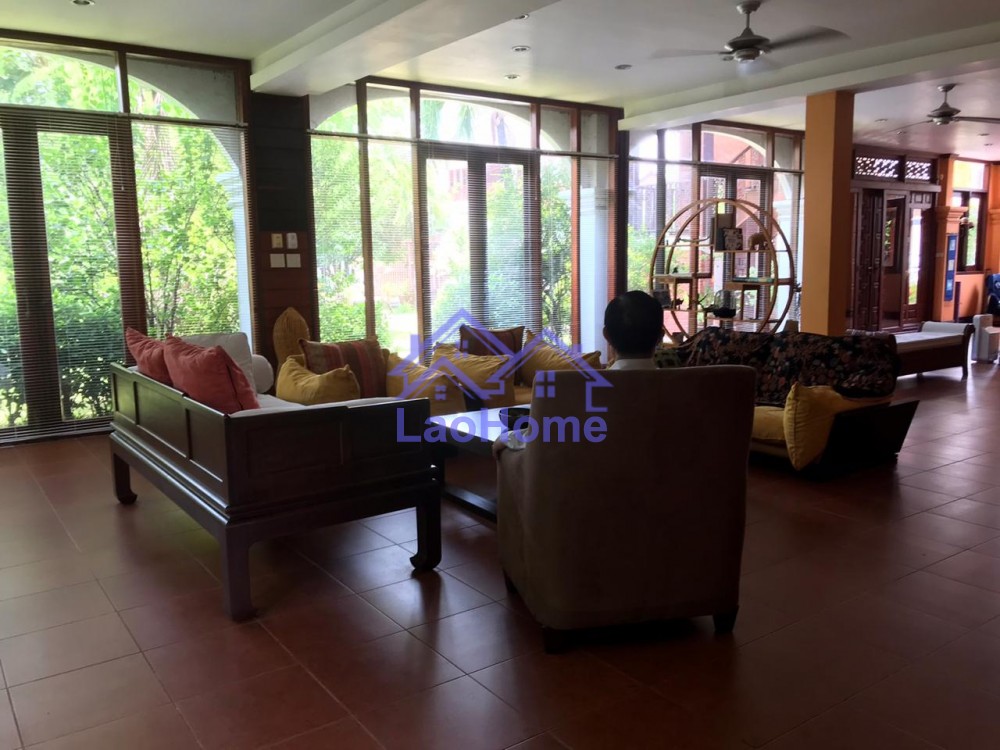 ID: 1455 - Lao style house for rent with garden  